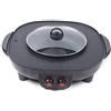 BraveeFly 2 in 1 Hotpot e grill, multifunzione Hot Pot e Bbq, griglia da tavolo, non stick senza fumo, temperatura regolabile, professionale rotonda per famiglia, feste