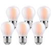 Generic lampadine a filamento LED G45 vintage con attacco E27, 220 V, a globo, 4 W e 6 W, in vetro smerigliato, luce bianca calda 2700 K, pendenti, colore antico, lattiginoso (attacco E27, 4 W, 220 V)