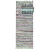 carpetfine Tappeto a tessitura Kilim Chindi passatoia Verde 60x180 cm | Tappeto moderno per soggiorno e camera da letto