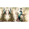 Craft Kreatively Carta di riso pavone, 29 x 29 cm (2 fogli), 3 immagini per mobili, poster, decoupage CRAFT KREATIVELY