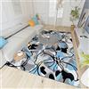 Mazovia Tappeto Salotto Moderne e Classico Pelo Corto - Tappeti Soggiorno Turchi Originali - Tappeti Camera da Letto - Tappeti Salotto Grandi Dimensioni - Grigio Blu 80 x 150 cm
