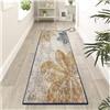Siunwdiy Tappeto Passatoia Cucina Antiscivolo Lavabile Lungo 2 metri Tappeti Runner ingresso interno Marrone Poliestere Antimacchia Tappeto Corridoio Tappetini Entrata Soggiorno，80X200CM