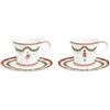 Easy Life Set 2 tazzine caffè espresso di natale in porcellana con schiaccianoci e ballerina Magie de Noel 80 ml