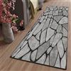 ZJXSNEH Tappeto Cucina Passatoia Cucina Antiscivolo e Lavabile 40X200CM/15.72X78.6inches Rettangolo Fiore di pietra grigia