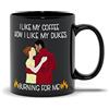 IKJHG Tazza da caffè unica da 325 ml, Burning for Me I Like My Coffee Like My Dukes Mug Blk - I Burn for You, Duke of Hastings, Bridgerton Series, regalo per lei