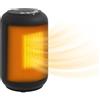 HOMCOM Stufetta Elettrica Basso Consumo, 1500W Stufa Elettrica PTC, 3 Modalità, con Ventilatore, Timer 24h, Oscillazione, Temperatura Regolabile, Protezione da Surriscaldamento e Ribaltamento, Nero