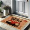 Generic Zerbino con gattino, adorabile zerbino per interni ed esterni, design a forma di cuore, stile vintage, antiscivolo, impermeabile, ideale per gli amanti degli animali, 73 x 43 cm