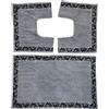 HOME ZEN HOUSEHOLD LINEN Set di tappeti da bagno LOUISE, 3 pezzi, 100% cotone idrofilo superassorbente, 1 tappetino 47x78 cm + 2 tappetini 47x38 cm scendi bidet e scendi water (GRIGIO)