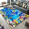 Sticker Superb. Underwater World 3D Ocean Tappeto Pesce Coral Dolphin Pattern Soggiorno Camera da Letto Bagno Carpet Antiscivolo in Flanella Rug D'ingresso Ocean World Tappeto Per Bambini (160X200 cm, Modello 1)