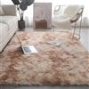 Lifup Tappeti Salotto Shaggy Tappeto a Pelo Lungo Tappeto Peloso, Tappeto Morbido e Soffice per la Camera da Letto, Morbidi Tappeti Antiscivolo Lavabili Kaki tinto di tie 80 x 120 cm