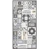 Panorama Tappeto Vinile Cucina Bagno - Varie Dimensioni - (Cucina Collage Piastrelle Grigio 100x140 cm)