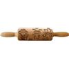 TINMIX Mattarello in rilievo per la cottura, rullo decorativo in legno per biscotti in rilievo per cucina (tipo A07)