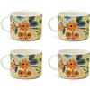 Excelsa Fiori Frida Set 4 Tazze Jumbo in New Bone China