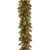 TBEONE Ghirlanda natalizia con luci a LED, 2,7 m di natale in rattan con 50 luci a LED, decorazione per albero di Natale, caminetti, scale, porte e giardino