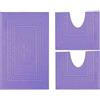 HomeLife Set Tappeti Bagno 3 Pezzi Made in Italy, con: 1 Tappeto Bagno Assorbente (60X90) e 2 Tappetini Bagno (45X60) - Tappeti Cotone Lavabili Lavatrice senza Antiscivolo - Tappeto Bagno Lilla