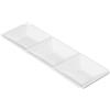 METRO Professional ?Vassoio a 3 scomparti, porcellana, 27.5 x 9 x 2.9 cm, ideale per antipasti o aperitivi, bianco, confezione da 2 unità