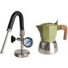 Baoblaze Pentola per schiuma di vapore, montalatte, macchina per caffè espresso italiana per campeggio elettrico, Verde
