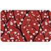 Mexpekil Zerbino con fiori di ciliegio rosso, per interni ed esterni, 50 x 80 cm, antiscivolo, assorbente, cattura sporco e ingresso, lavabile, per cucina, bagno, camera da letto