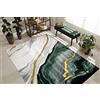 rugsx Tappeto esclusivo EMERALD Tappeto glamour, tappeto elegante per soggiorno, camera da letto, ufficio, guardaroba, Marmo verde bottiglia/oro 200x290 cm