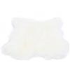 Cakla 100% pelle di pecora organica naturale - Tappeto, due pelli di pecora Barf - Coperta morbida e soffice, un'aggiunta originale a qualsiasi stanza (Bianco, 100-110cm x 100-110cm)