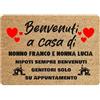 Colorfamily Tappeto Zerbino personalizzato con nome Nonni Nipoti sempre benvenuti Ingresso Casa 60x40 cm