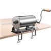 RELAX4LIFE Insaccatrice Manuale Orizzontale Acciaio Inox per Salsicce (3KG) | Macchina per Insaccare Salsicce con Tubi di Diversi Diametri, Fissaggio al Piano di Lavoro Solido e Regolabile