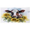VAPOKF Tappeto da cucina con mucca e girasoli, antiscivolo, lavabile, assorbente, per cucina, corridoio, lavanderia