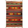 SpazioTessile - Tappeto Salotto, Cucina, Camera da Letto, Soggiorno, Ingresso Interno 100% Cotone Kilim, Stuoia Etnica Indiana Pelo Corto e Frange, Lavabile in Lavatrice - 120x180cm, Disegno A