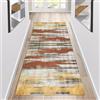 Siunwdiy Tappeto da Cucina,Tappeti Cucina Lavabile Antiscivolo,tappeto cucina 2.4 Metri Moderno Tappeto Passatoia Cucina Lavabile Tappeto Corridoio lungo per Cucina Bagno Soggiorno,Abstract yellow,60x240cm