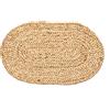 Jute & Co. Zerbino in juta naturale intrecciata a mano ovale 48x78 cm