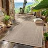 SIMPEX Tappeto Outdoor Beige 80x250 cm Passatoia Resistente alle Intemperie UV Facile da Pulire Tinta Unita con Bordo per Cucina Balcone Terrazza