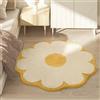 YongXinMY Tappetino da bagno rotondo con motivo floreale, in morbida microfibra, antiscivolo, lavabile, in peluche, per bagno, camera da letto, soggiorno, tappeto spesso con accenti spessi (#03, 60 cm