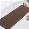 FASCINATDECO Tappeto Bagno Assorbente - Tappeti Bagno Antiscivolo Waffle Assorbente ad Asciugatura Rapida - Tappeto Bagno Antiscivolo Lavabile Morbido in Microfibra (Cioccolato,60x180 cm)