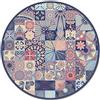 Panorama Tappeto Vinile Rotondo Cucina Bagno - Varie Dimensioni - (Idraulico Multicolore 100x100 cm)