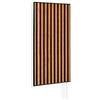 Könighaus pannello riscaldante a infrarossi - 450 Watt | 5 anni di garanzia | Doppia protezione surriscaldamento | Corpo ultrapiatto per 5-12 m² | Colore cornice: nero | Motivo: 03. Pannello in legno
