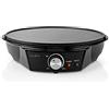 NEDIS Crepe Maker - Diametro: 300 mm - 1200 W - Rivestimento antiaderente - Impostazioni temperatura - Spia - Nero - Metallo