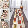 LUMIPAP Tappeto a passatoia per cucina e corridoio, antiscivolo, lavabile, per corridoio, lavanderia, 40 x 270 cm, rosso e giallo