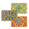 Excelsa Trinacria Set 6 Tovagliette Rettangolari, Cm. 43,5 x 29, Decori Assortiti, Plastica PP