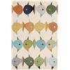 RugVista Fugl og fisk, Tappeto, Moderni I nostri designers, 140 x 200 cm, Rettangolare, Pelo medio, Soggiorno, Sala da pranzo, Camera letto, Lavabile solo a secco, Beige/Multi