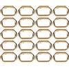 Buachois 20Pcs Chiavi a Molla Chiusura Moschettone,Fibbia a Molla Ovale, 23mm Moschettoni Ovali Clip Portachiavi Chiusura per Portachiavi Cinturino Borse Abbigliamento(Oro)