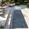 TT Home Tappeto Per Esterni Tappeto Cucina Balcone Terrazza Design Moderno Monocolore, Colore:Blu, Dimensione:80x250 cm