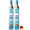SodaBär Orso soda, 2 cilindri di CO2 per Quooker Cube | 425 g (60 l) | riempimento premium con anidride carbonica ad alta purezza di tiglio