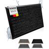 bomoe zerbino in alluminio 50x80 cm - zerbino antiscivolo antiruggine resistente alle intemperie per porte d'ingresso larghe e per interni che trattengono lo sporco - antracite AluGant