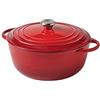 BRANDANI CASSERUOLA COCOTTE ROSSA GHISA SMALTATA 4 lt Misure: D24X33X18H