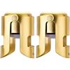 OWO Tappi per bottiglia di champagne, in acciaio inossidabile, riutilizzabili, tappo salva-bolle, a prova di perdite, per prosecco e spumante, protezione per la ritenzione delle bolle (oro, 2 pezzi)