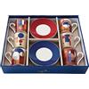 Easy Life Set 6 Tazzine Caffè 100 ml, in porcellana con piattino in Gift Box (BAUHAUS)