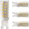DLEDMOP led Lampadina LED G9 Bianco Freddo 6000K 5W LED Equivalente A Lampadina Alogena Da 50W AC220V Senza Strobo Angolo Di Luce A 360° Confezione Da 4 Adatta Per L'illuminazione,bianco Caldo,G9-6W