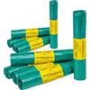 Leonardo Fai Da Te - sacchi pattumiera 70x110 100 sacchetti, sacchi verde robusti - sacchi spazzatura - 100% plastica riciclabile - 100% made in italy