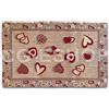 Confezioni Giuliana Tappeto Tirolese Rettangolare Ideale per Ingresso Cucina Camera da Letto Cuori Rosso 55x190 cm con Sottofondo Antiscivolo