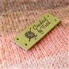 HERSTL 50 Etichette Personalizzate, Etichette In Pelle For Personalizzare, Personalizzate Con Logo Personalizzato O Testo For Cappelli, Etichette For Maglieria, Etichette In Pelle Personalizzate